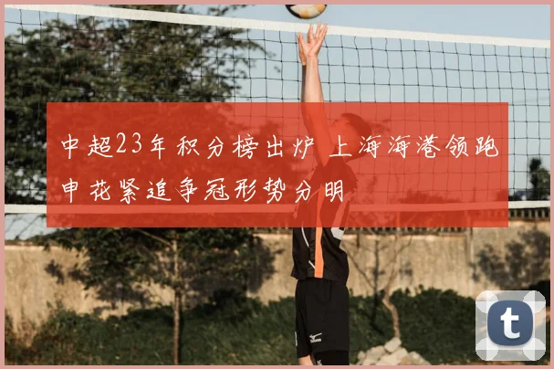 中超23年积分榜出炉 上海海港领跑申花紧追争冠形势分明